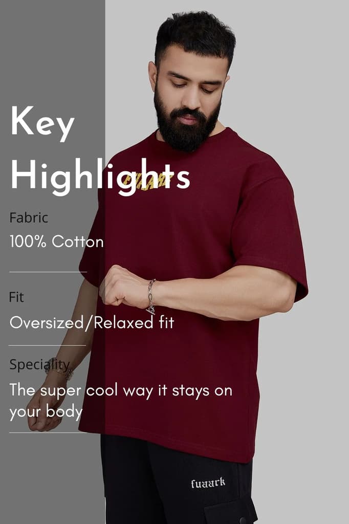 Trendsetter Oversized T-shirt Maroon — photo 8