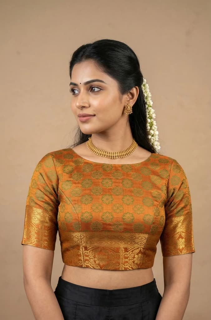 MIMOSA Women's Woven Design Patola Style Raw Silk Saree with Blouse Piece - Mustard ( SA00003138MSFREE ) — photo 4