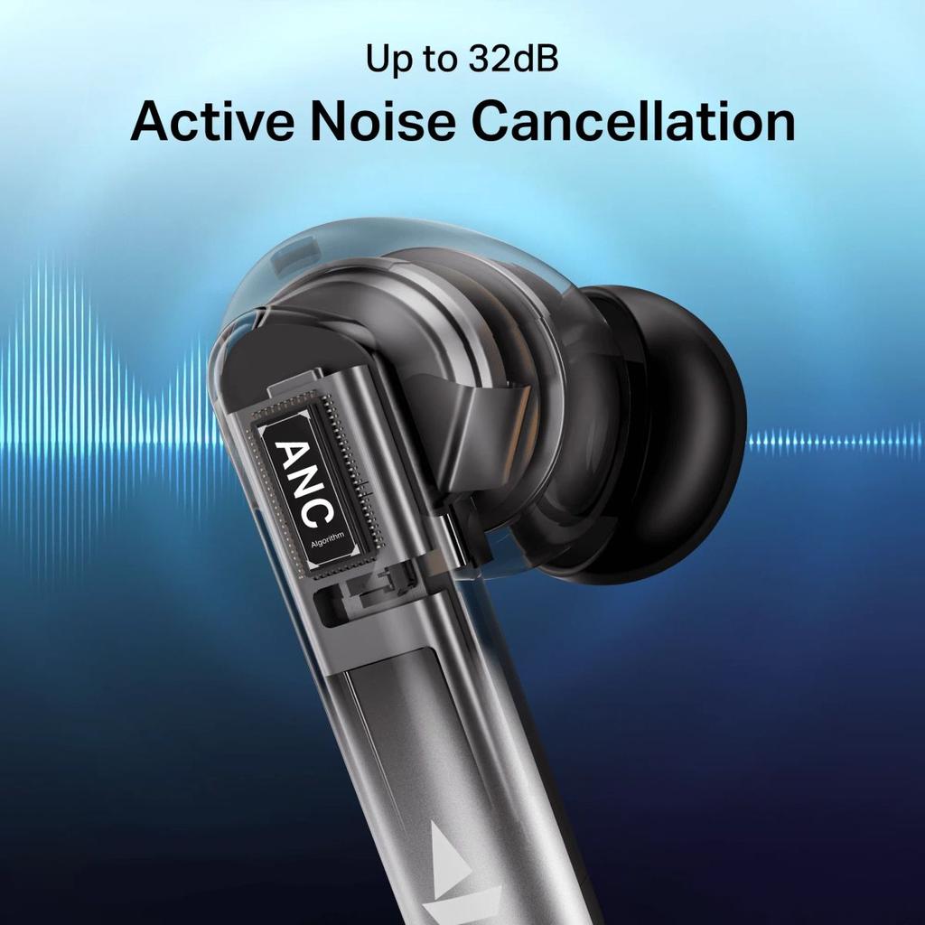 boAt Airdopes Prime 513 ANC | Wireless Earbuds with 65 Hours Playback, 32dB ANC, Quad Mics & Multipoint Connectivity — photo 2