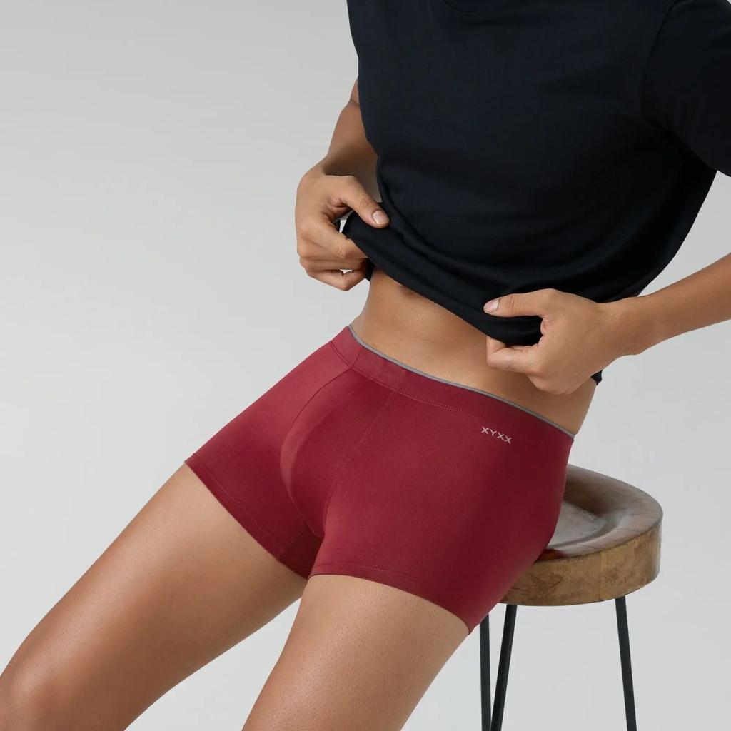 Super Combed Cotton-Modal Trunks - Bold Burgundy