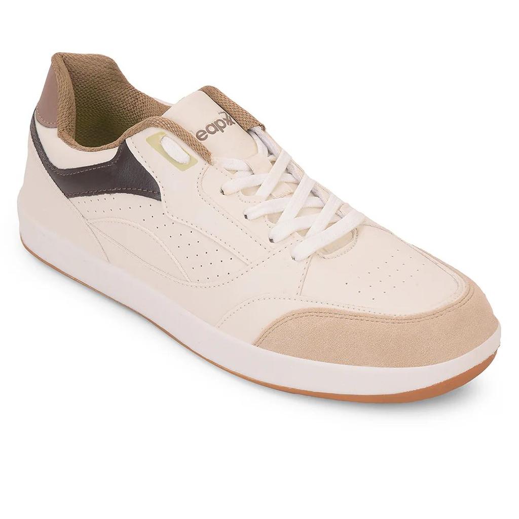Leap7x Beige Casual Lacing Sneakers For Men CLASTO-1E By Liberty