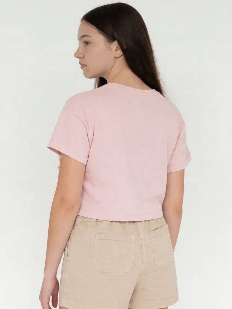 Y&F Kids Girls Pink Printed Cotton T-Shirt — photo 3