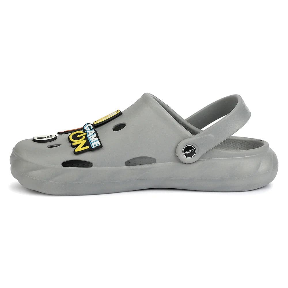 A-HA Light Grey Casual Clogs for Men BEACHWALKM by Liberty — photo 6
