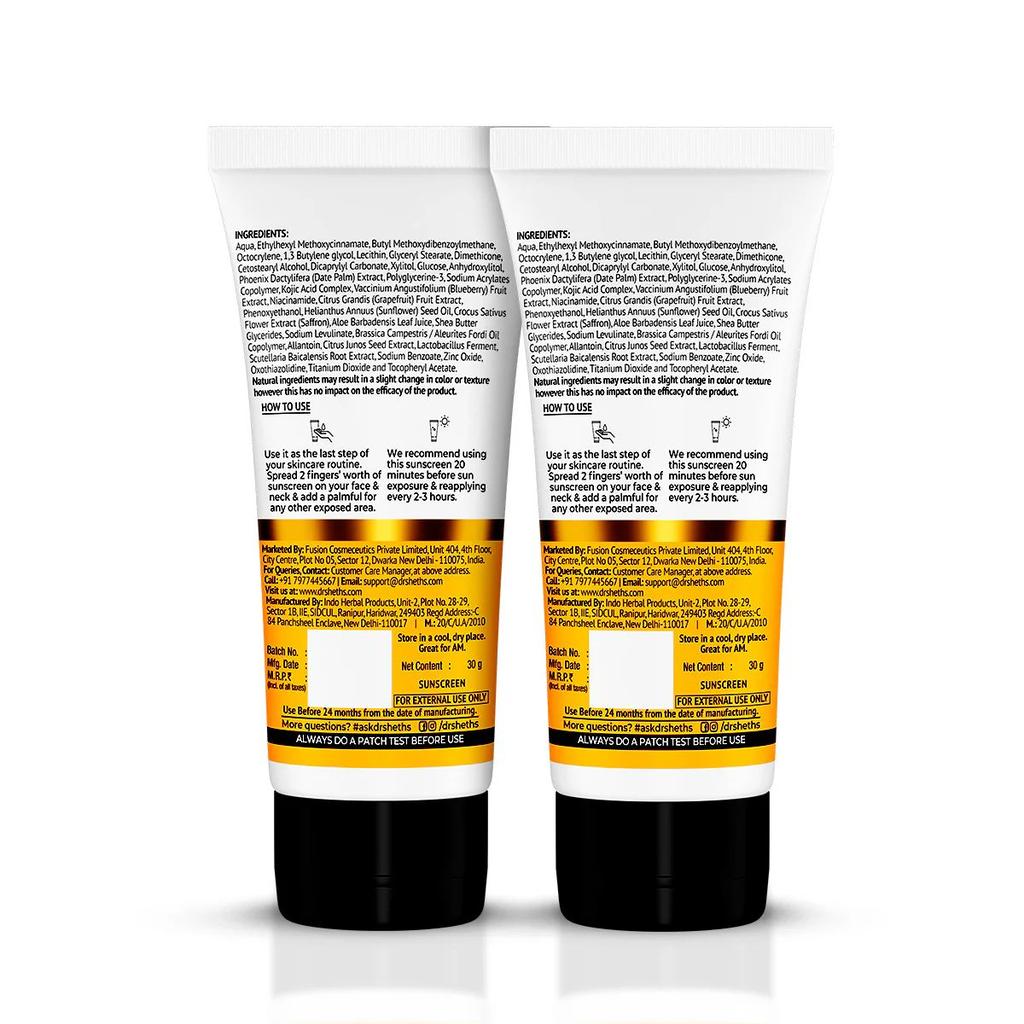 Kesar & Kojic Acid Sunscreen - 30g (Pack of 2)