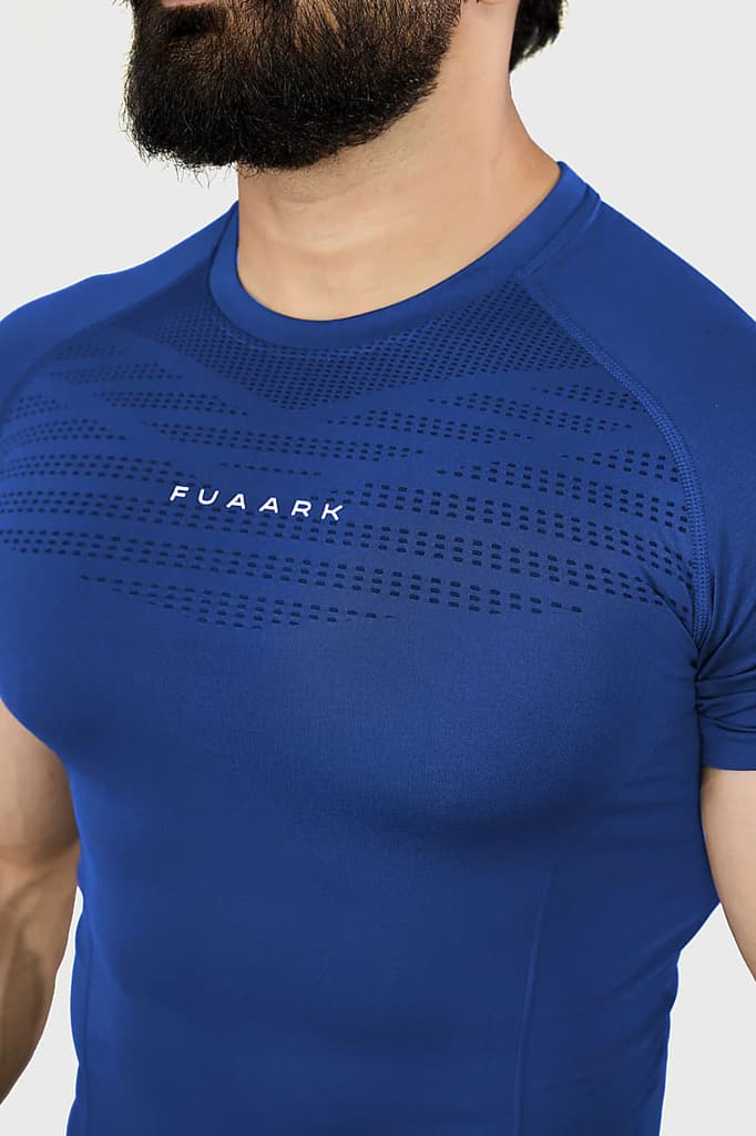 Power Seamless T-shirt Blue/ Fuaark — photo 3