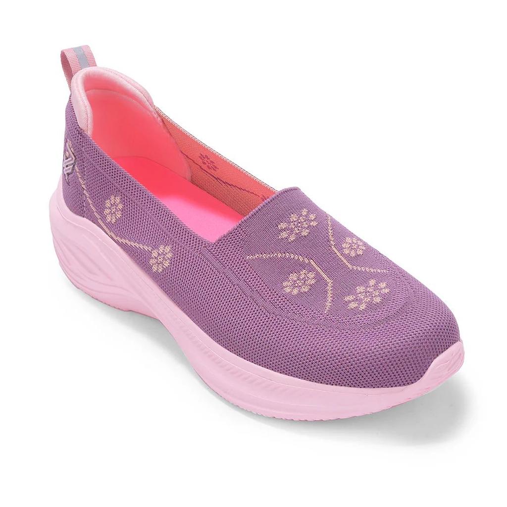 LEAP7X GLOWSTAR-E Peach Sports Non lacing Walking shoes for Women by Liberty