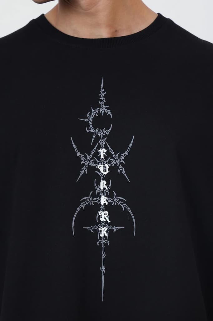 Twin Sword Oversized T-shirt Black — photo 4