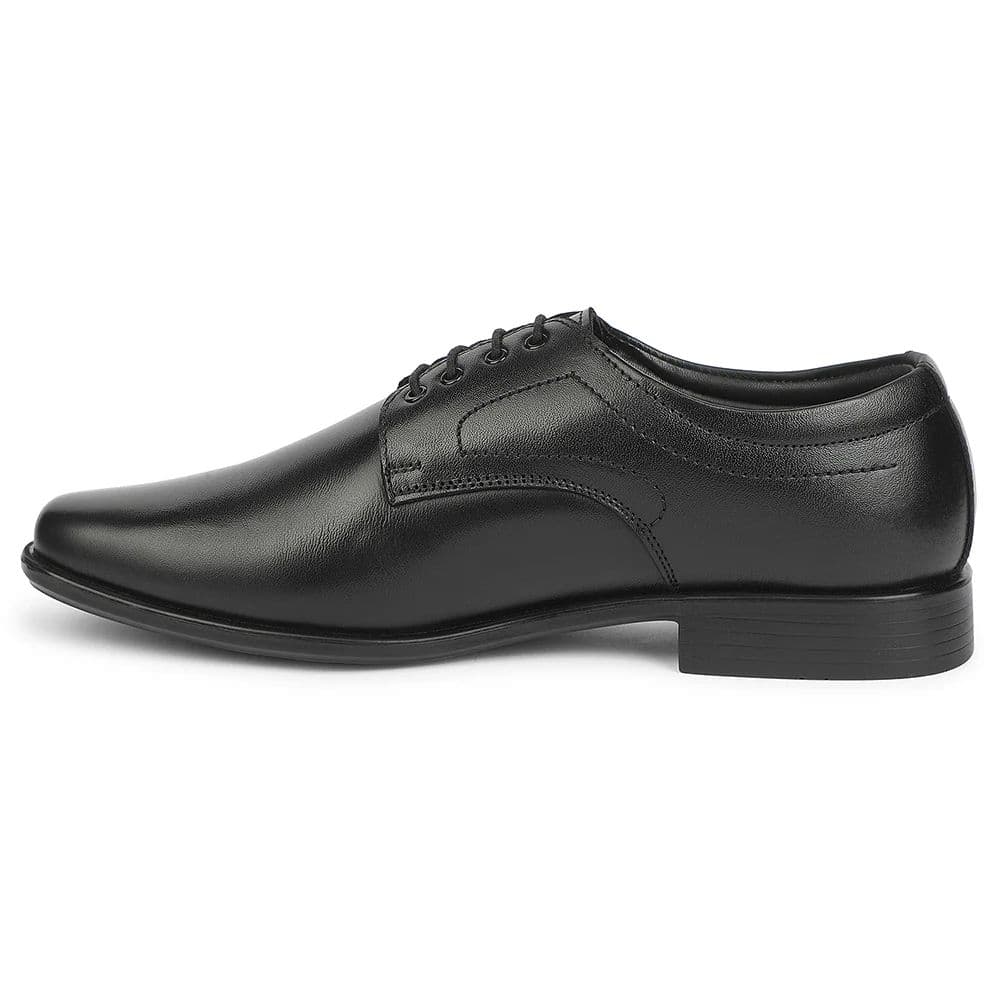 Fortune Black Formal Lacing Derby Shoes for Men HML-54 by Liberty — photo 4