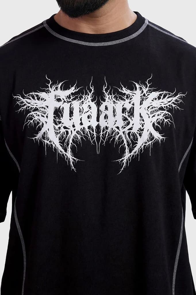 Primal Code Oversized T-shirt Black — photo 3