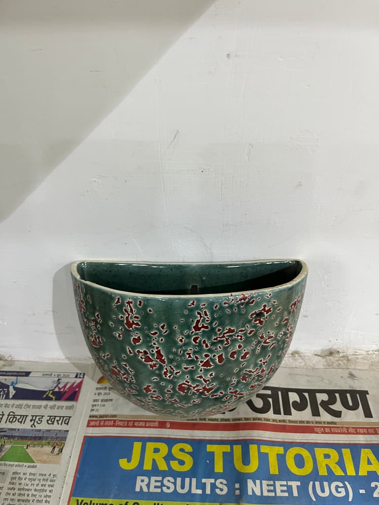 Green Mug with Red Design | Mug | Ceramic | Green and Red