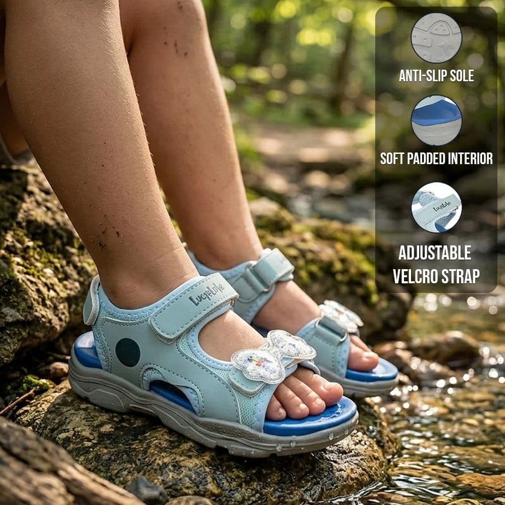 Lucy & Luke CANDYKICKE Blue Casual Flat Sandal For Kids By Liberty — photo 3