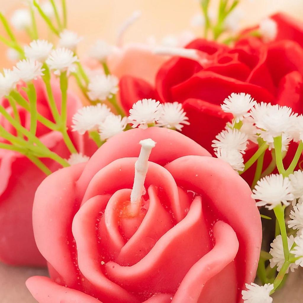 Rose Bloom Candle Bouquet | Handcrafted Soy Wax Rose Candles Gift Box — photo 5