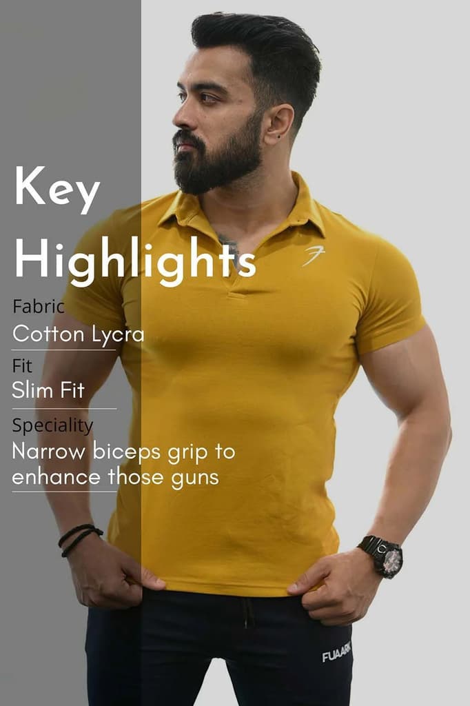 Polo T-shirt Mustard — photo 7