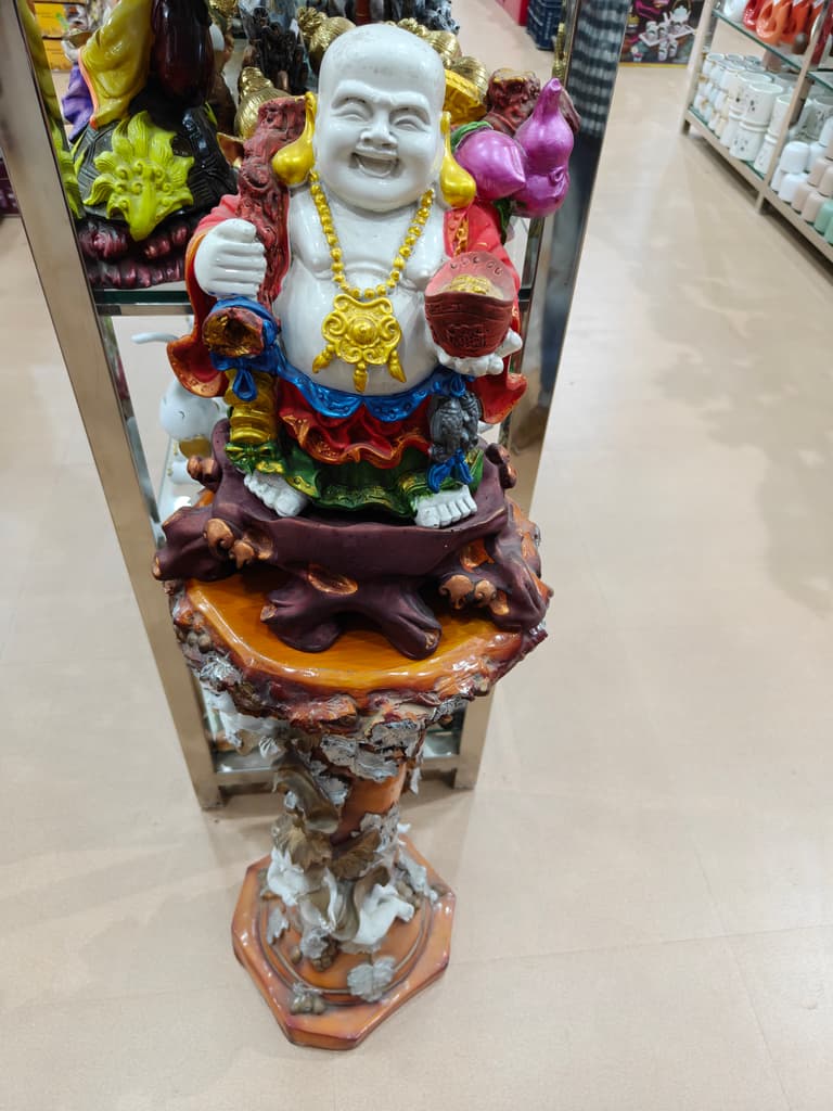 Buddha Statue | Wooden | Gold | Decorative