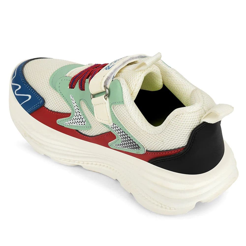 Leap7x White Sports Non Lacing Walking Shoes For Kids VISTA-V By Liberty — photo 5