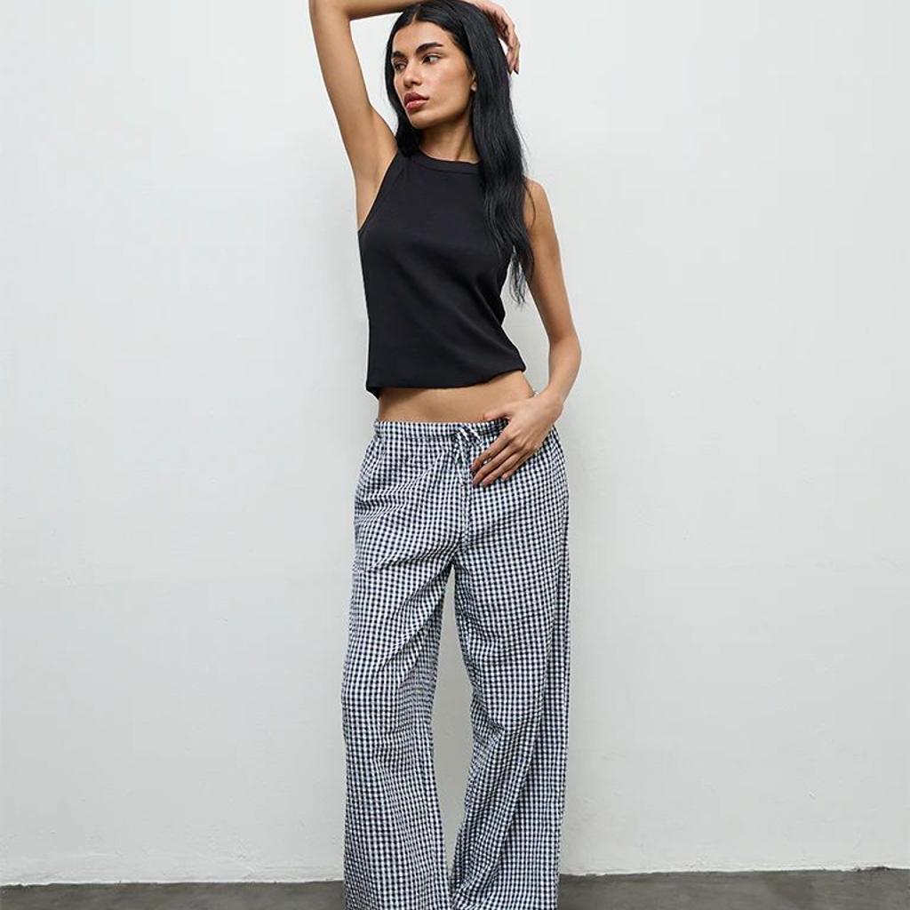 Superstar Black Ribbed Cotton-Blend Tank Top