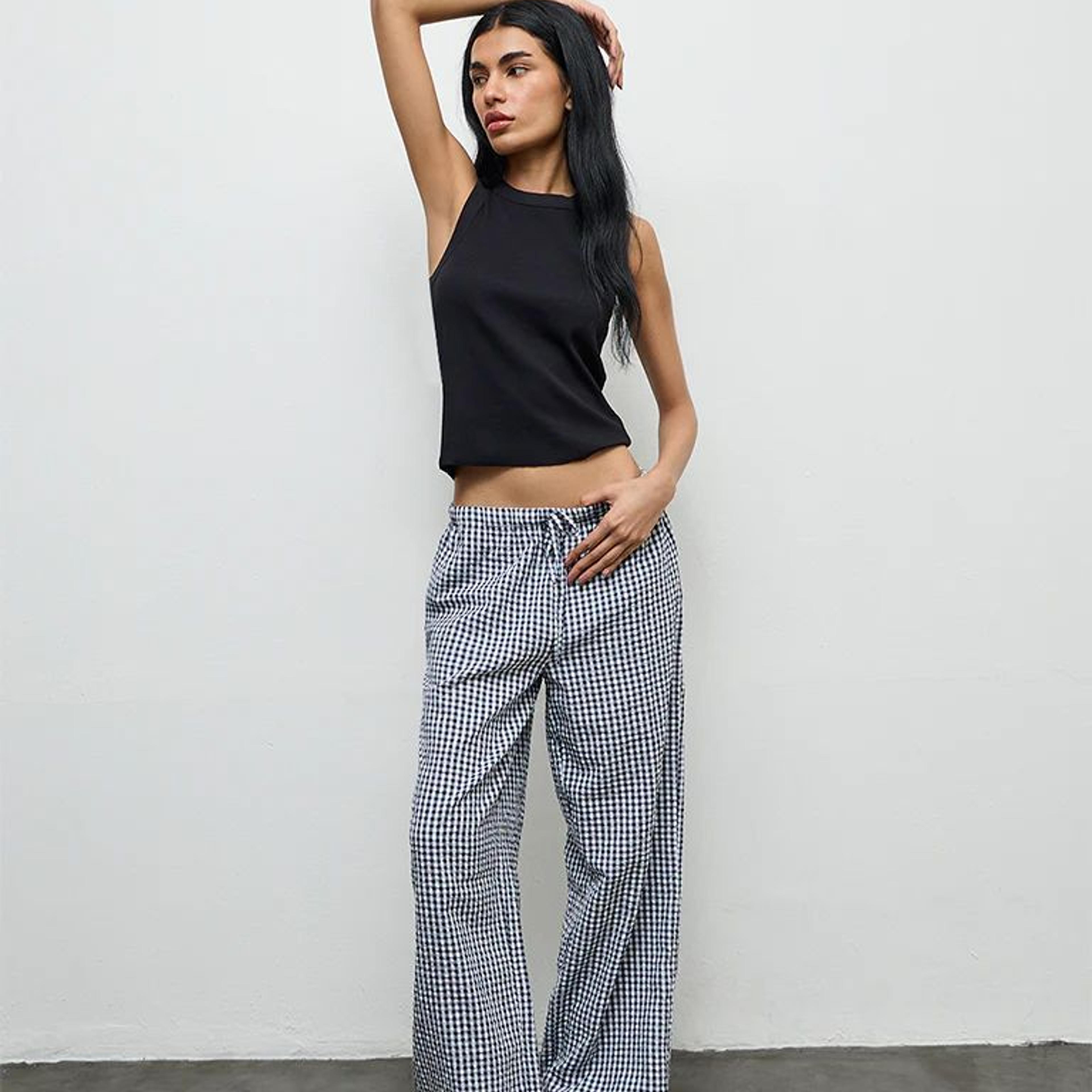 Superstar Black Ribbed Cotton-Blend Tank Top