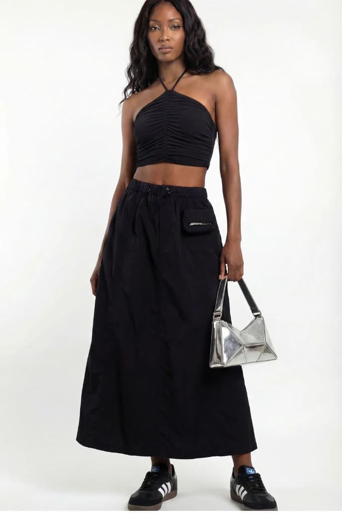 Cargo Parachute Skirt // Black — photo 9