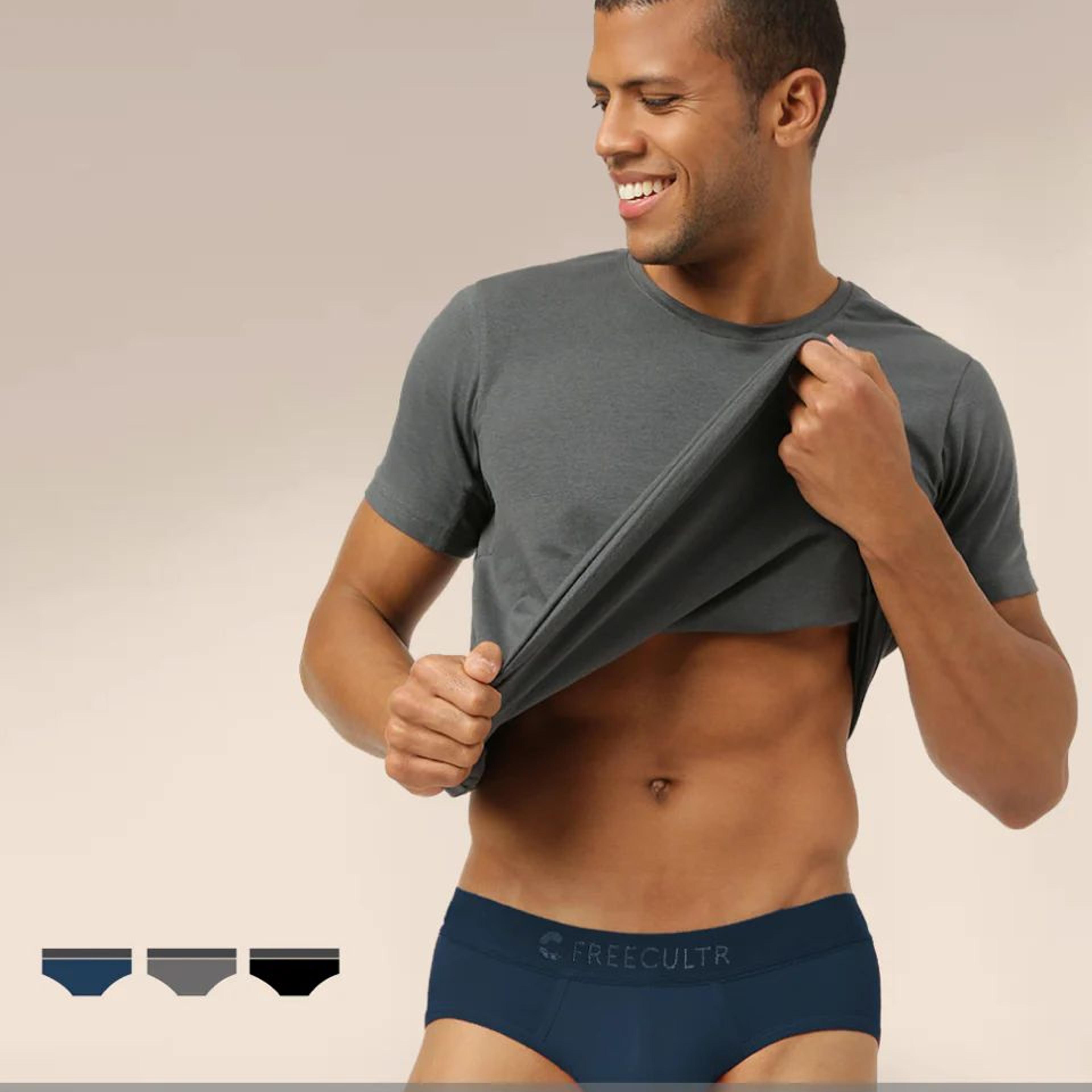 Men's Anti-Bacterial Micro Modal Brief in Solid Waistband (Pack of 3)