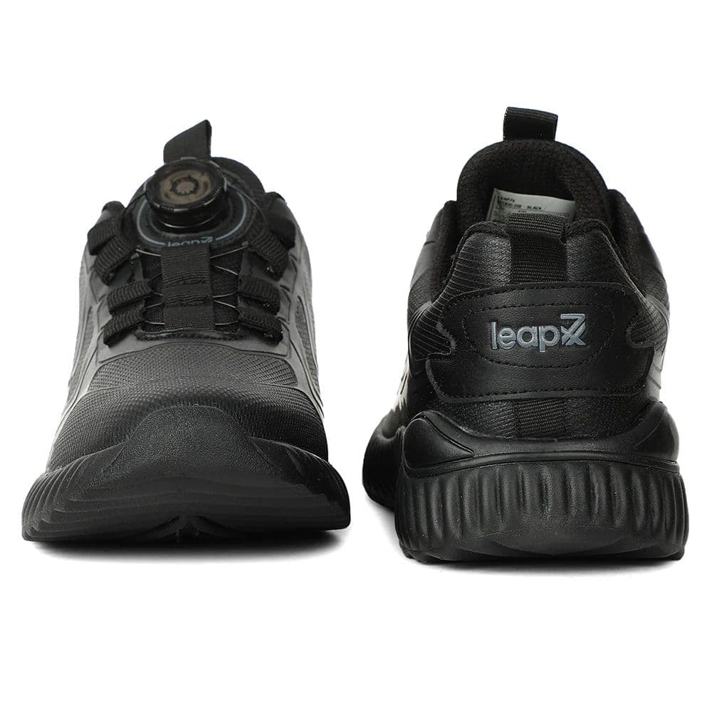 LEAP7X Black School Non Lacing Walking Shoes for Kids NITKID-20E by Liberty — photo 9