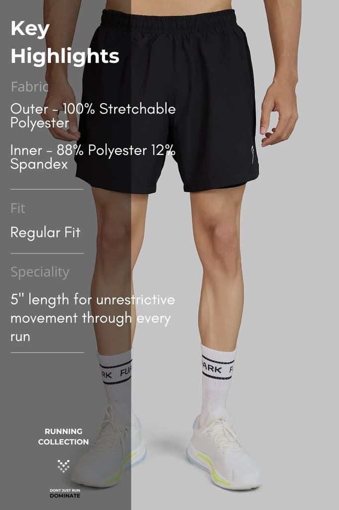 Hyper 5" Running Shorts Black — photo 8