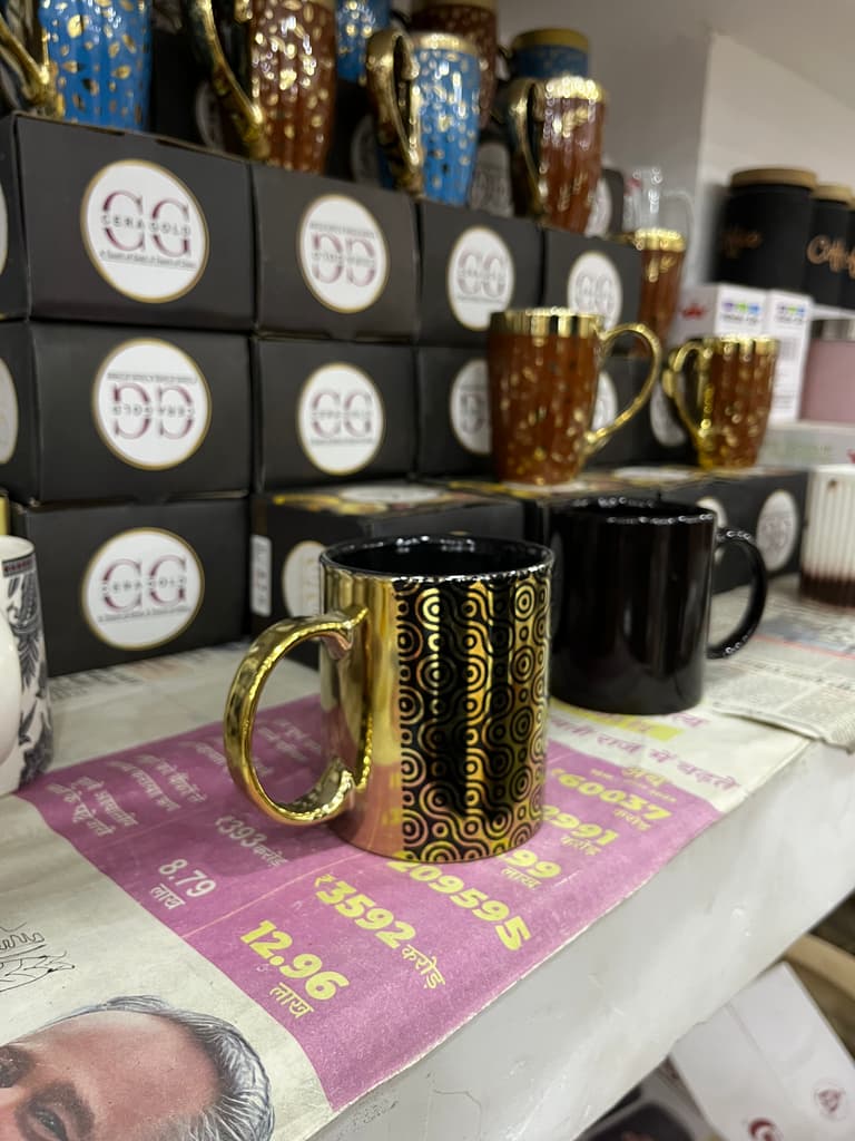 Gold and Black Mug | Coffee Mug | Ceramic | Gold and Black