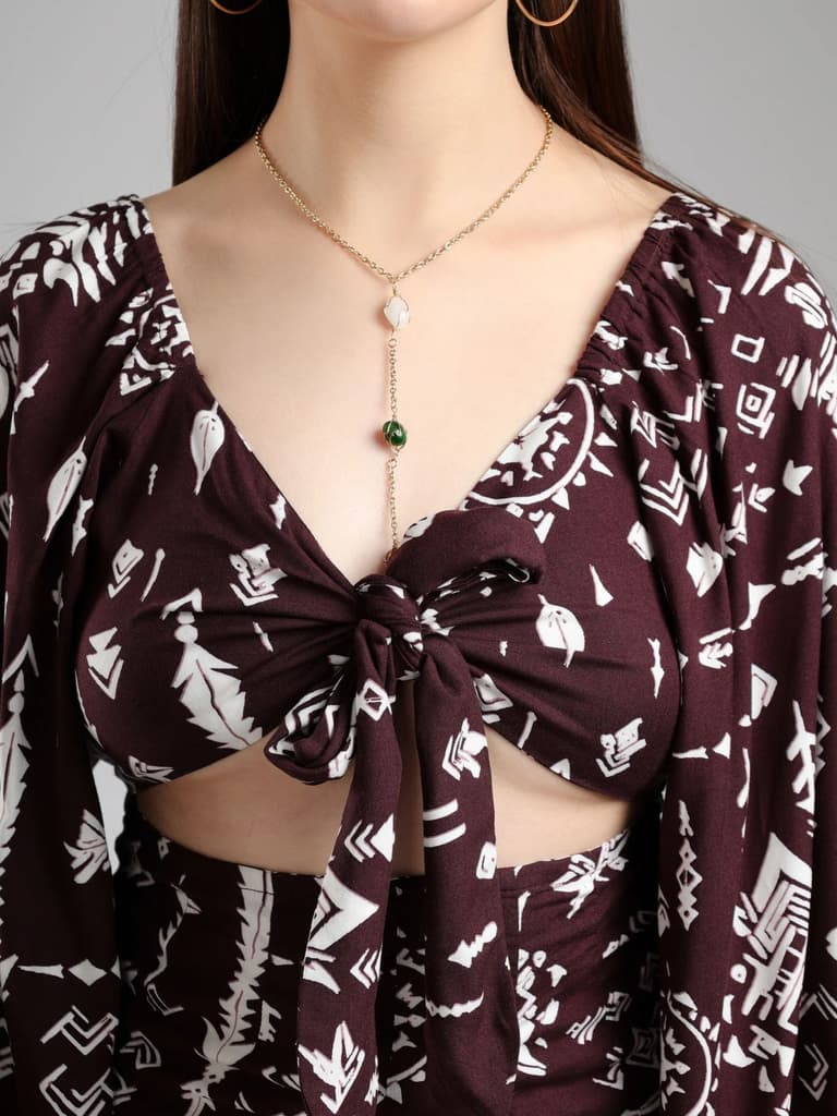 Elowen Abstract Playsuit- Brown — photo 6