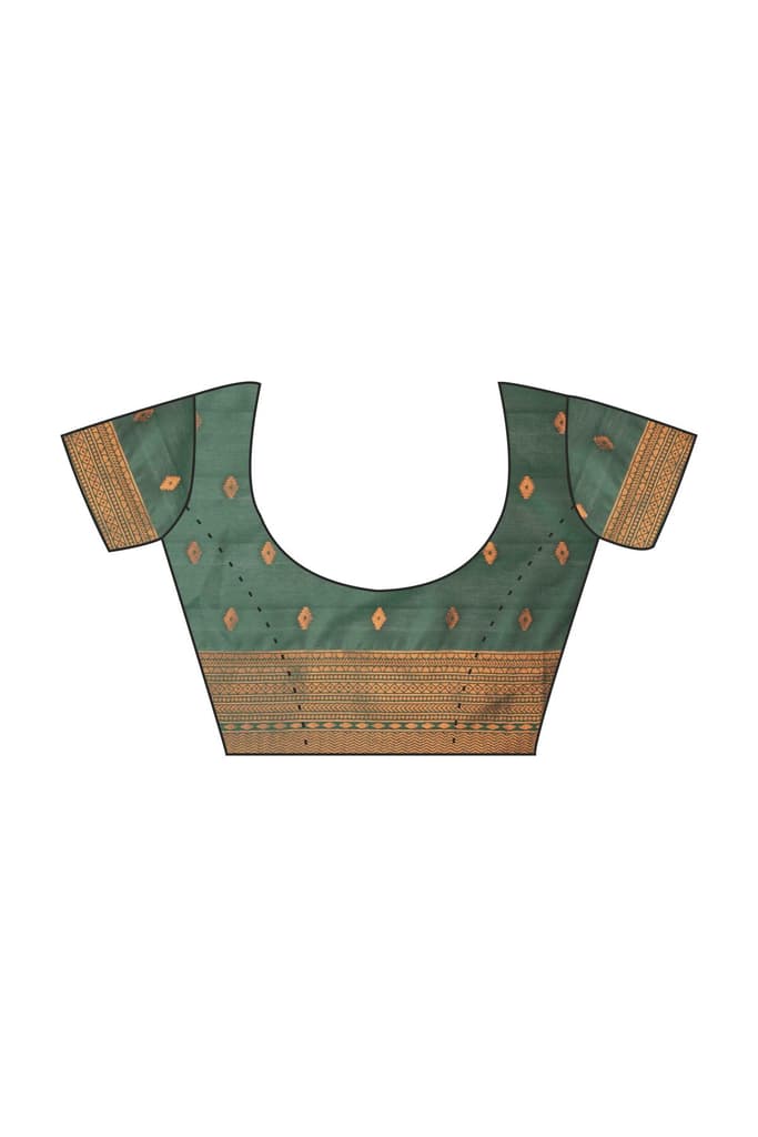 Mimosa Women's Woven Design Kanjivaram Style Art Silk Saree With Blouse Piece : SA00001789PCFREE — photo 7
