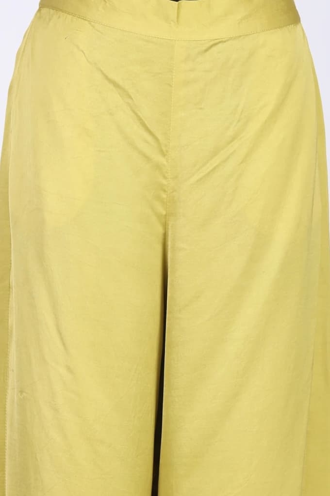 Yellow Floral Printed Organza Straight Kurta with Pants and Dupatta Set — photo 6