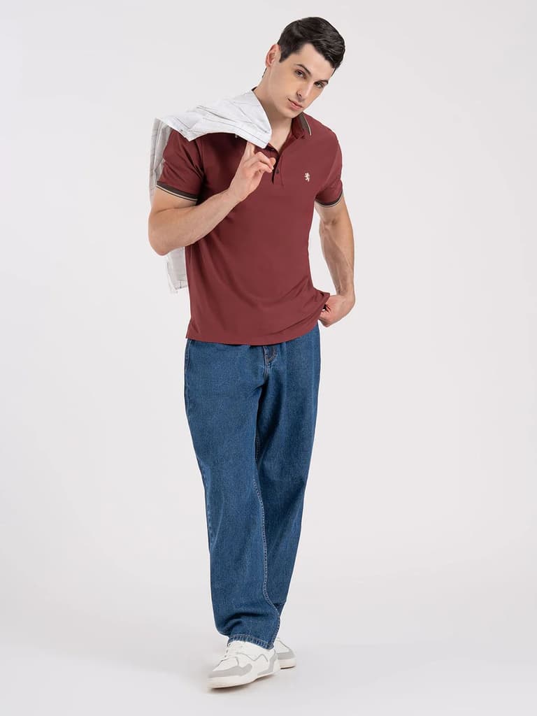 Jacquard Collar Polo T-Shirt for Men | Premium Comfort | Sharp Look — photo 7