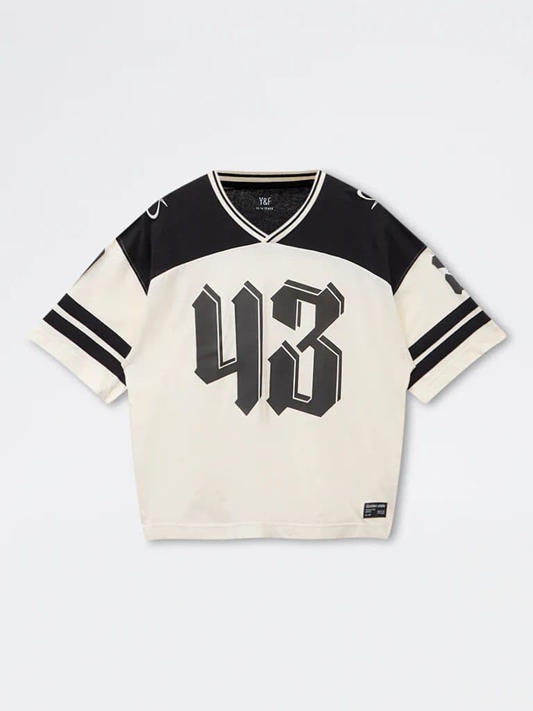 Y&F Kids Boys Black Numerical Printed T-Shirt
