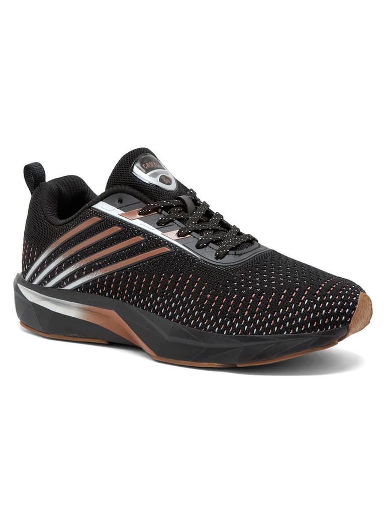 AMPOR Black Men's Running Shoes — Black / 6