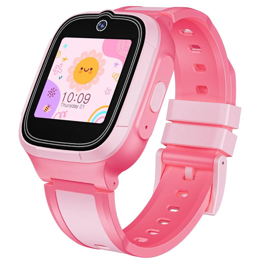 boAt Wanderer Smart | Premium Kids Smartwatch with 4G SIM and Wi-Fi Enabled, In-Built GPS, SOS Alerts, Geo Fencing — Candy Pink
