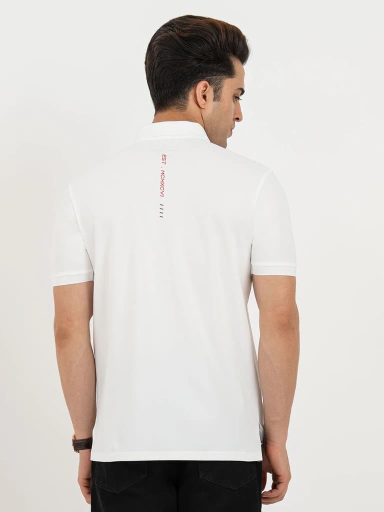 T Shirts for Men in Forest Green | Jacquard Collar Polo T Shirt — photo 3