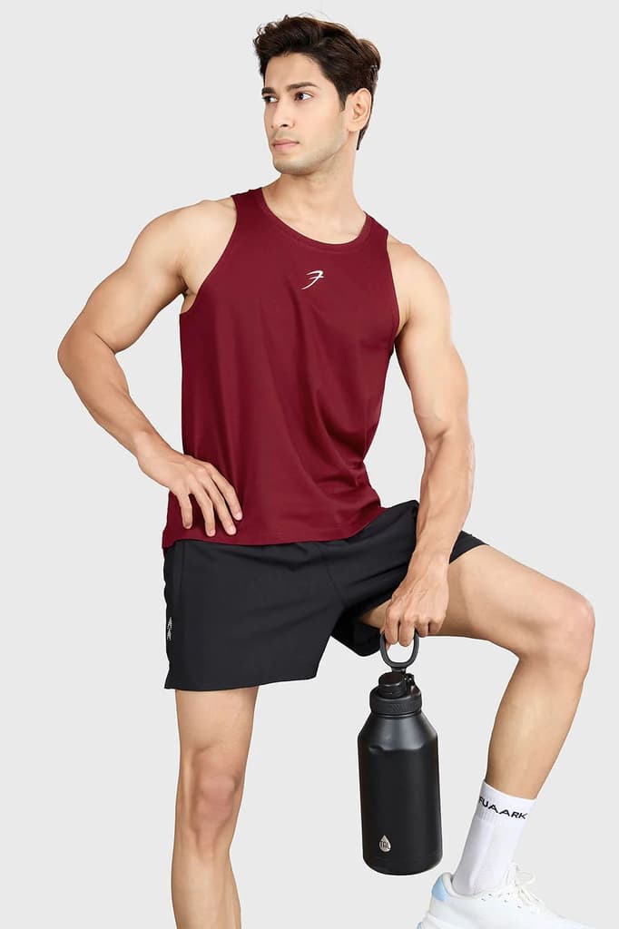 Pulse Running Tank Deep Red — S