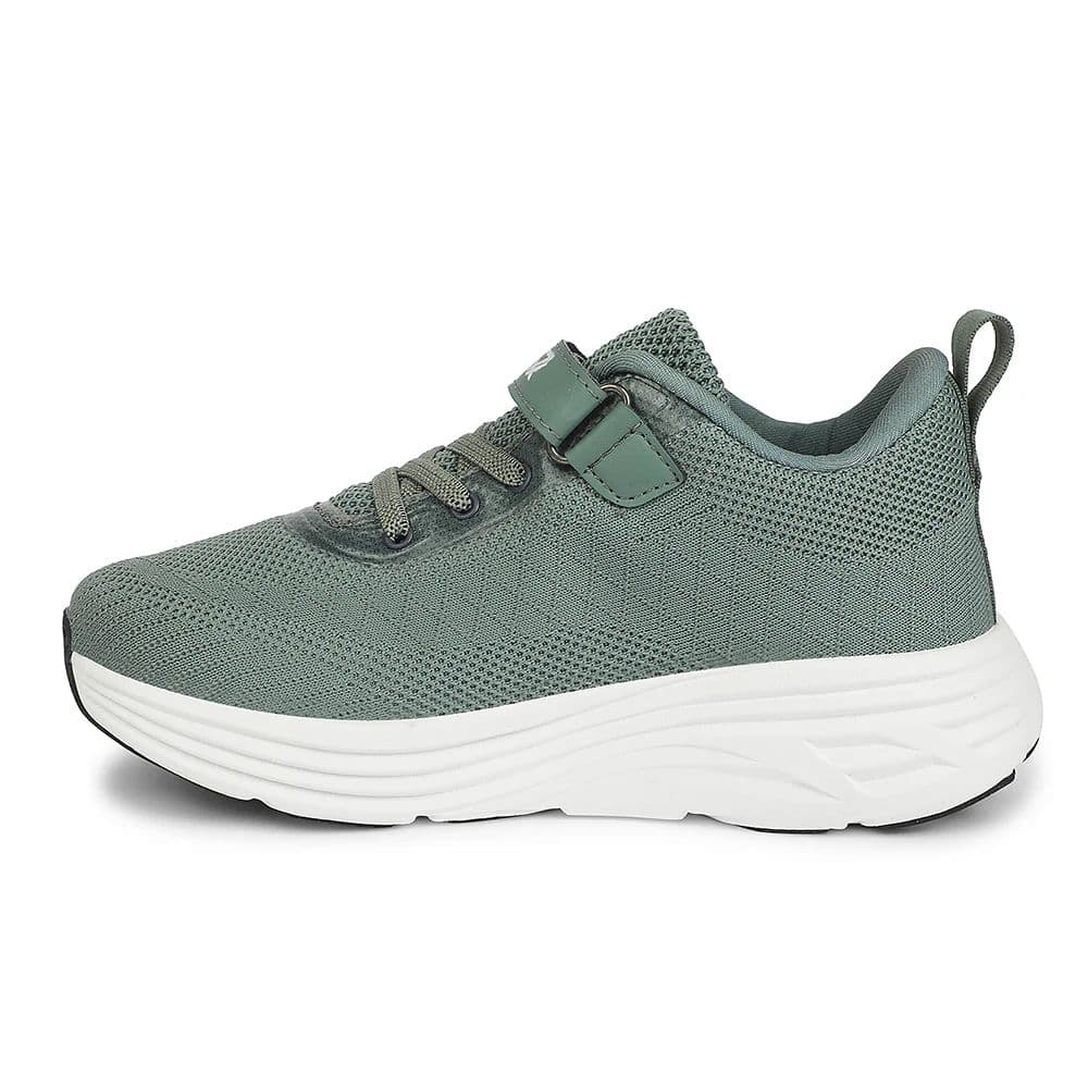 LEAP7X Olive Green Sports Non Lacing Walking Shoes for Kids COVER-04 by Liberty — photo 3
