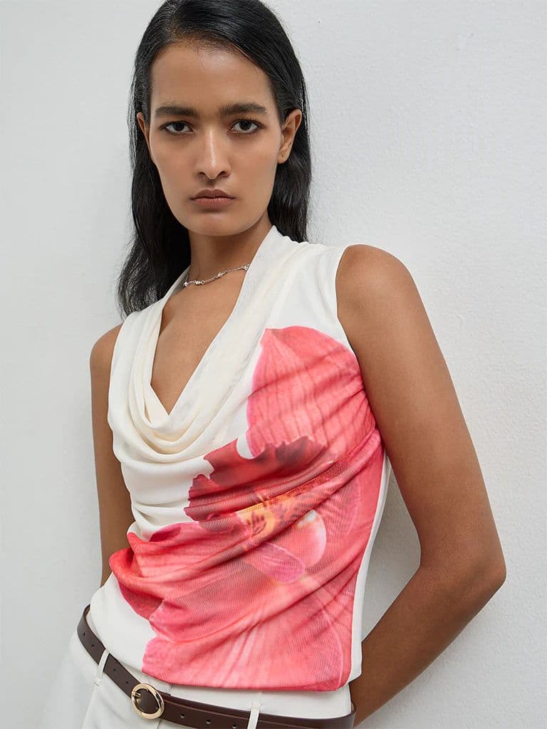 Wardrobe Coral Floral Printed Top — photo 2