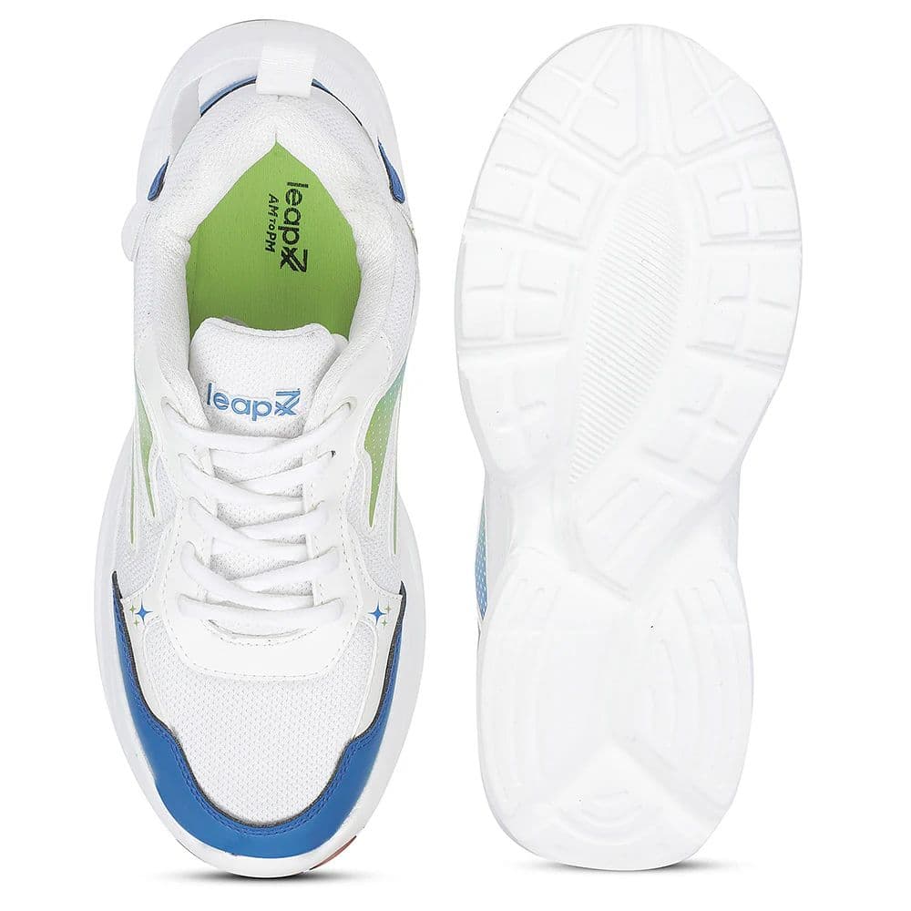 LEAP7X White Sports Non Lacing Walking Shoes for Kids ZEOX-2 by Liberty — photo 7