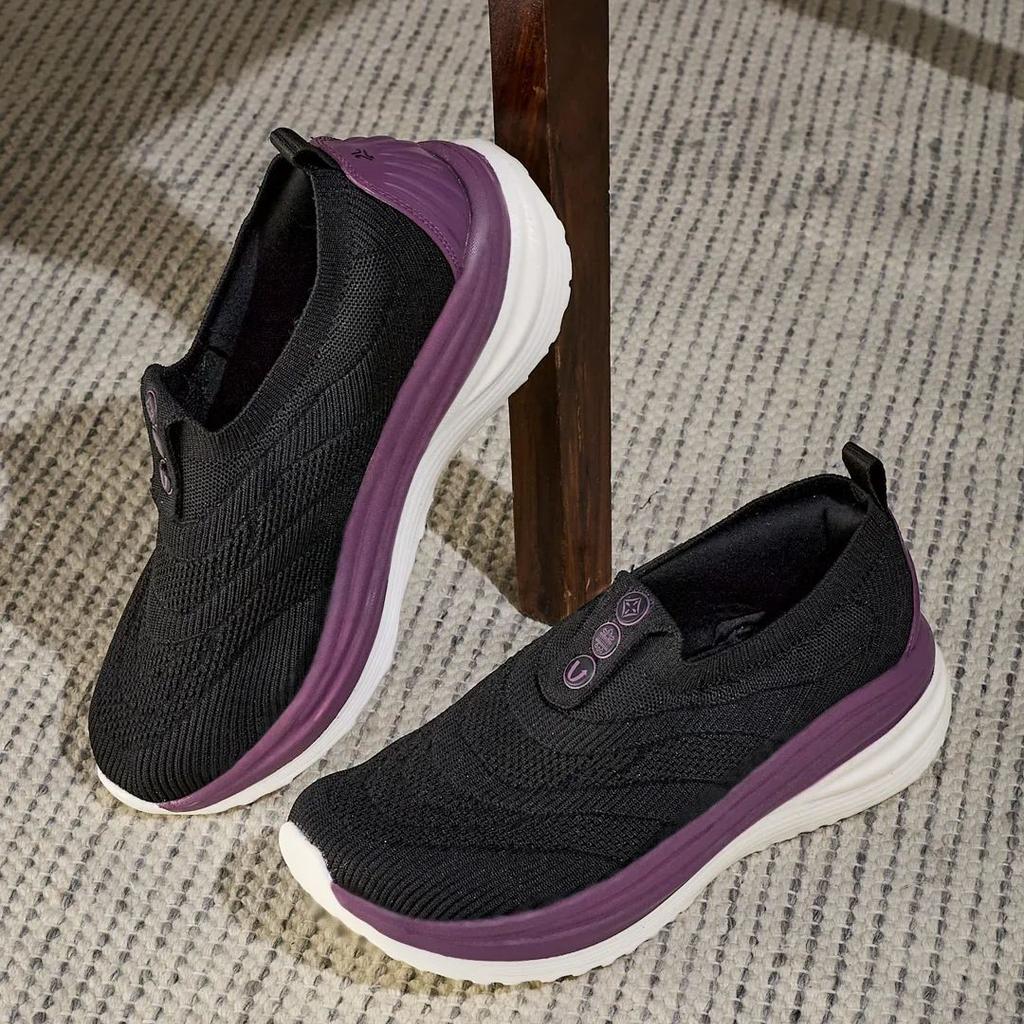 GLIMO Black Women's Walking Shoes
