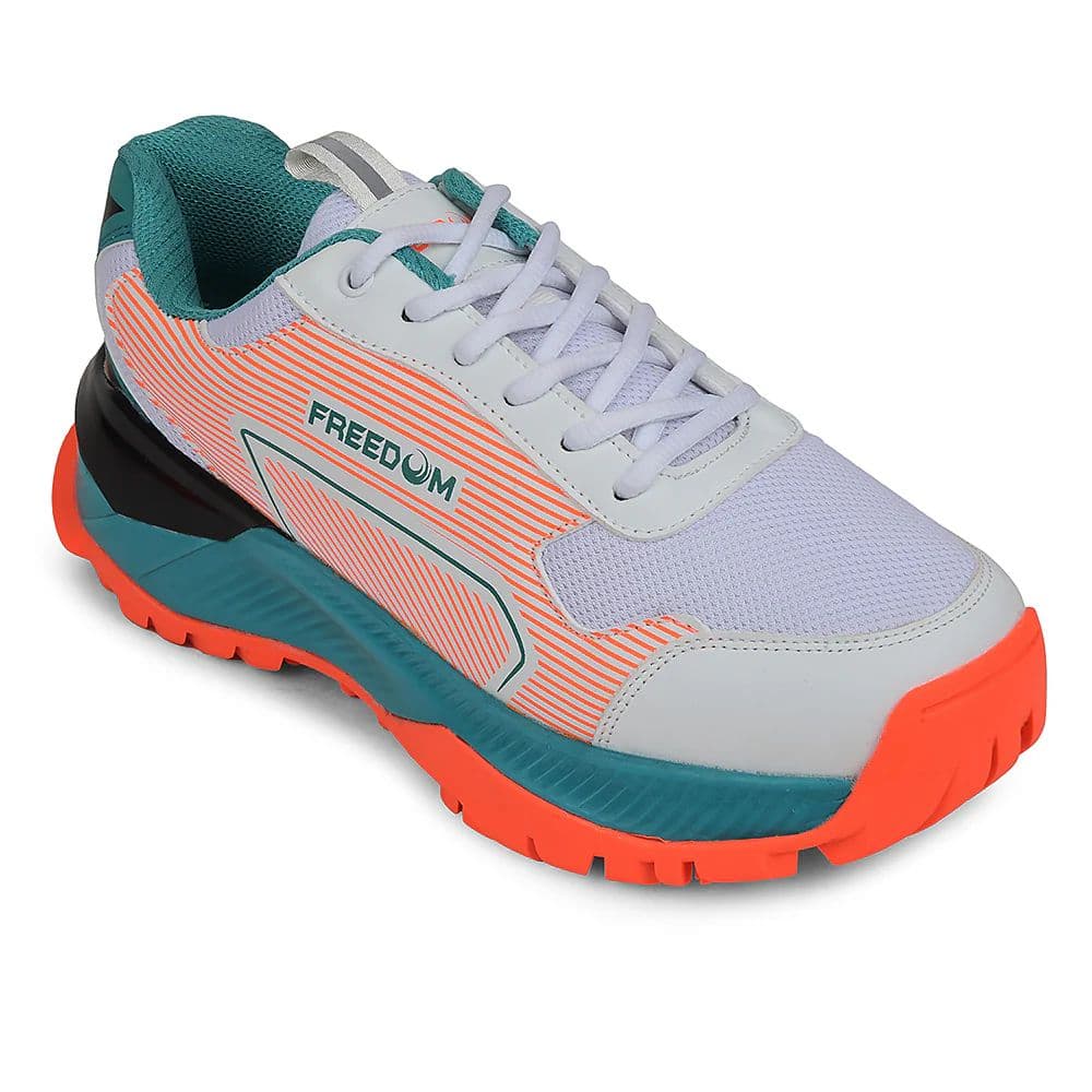 Freedom Orange Sports Lace-Up Cricket Shoes For Men STRIKER-1 By Liberty — 6/40 / Orange