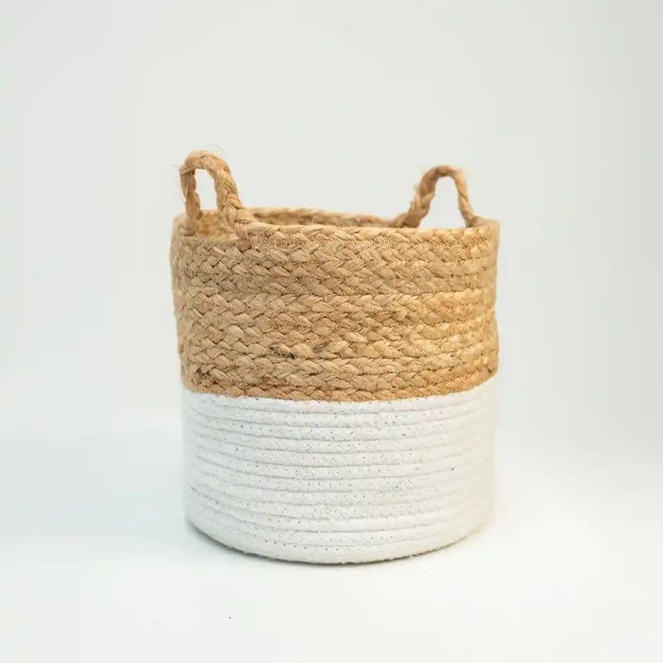 PrettyKrafts Jute Storage Basket | Organizer for Toys, Baby Clothes, Laundry & Planter - 8 x 8 Inch — photo 3