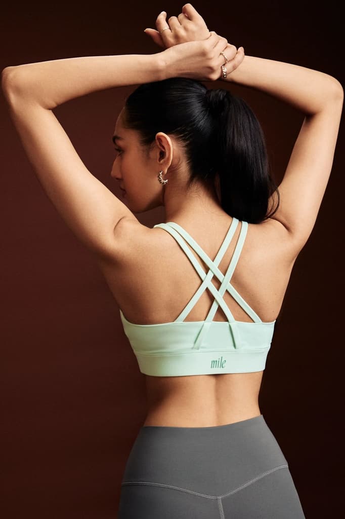Mint LevelUp Front Zip Sports Bra — photo 2