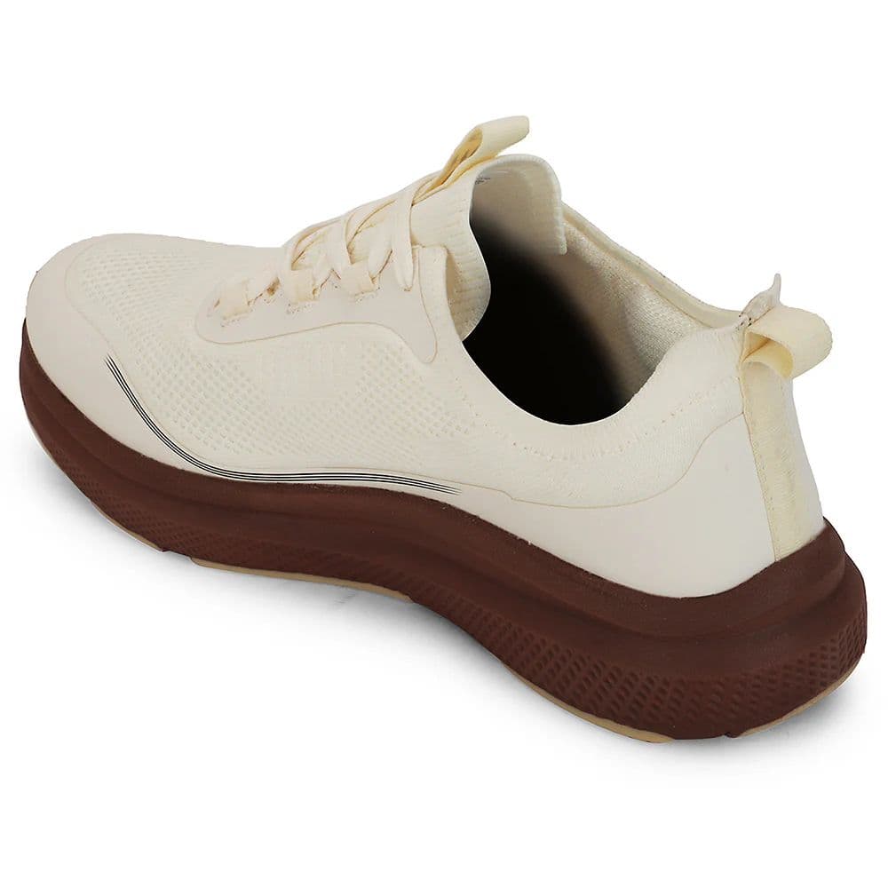 Leap7x Beige Sports Lacing Running Shoes For Men AUSTRIA-1 By Liberty — photo 5