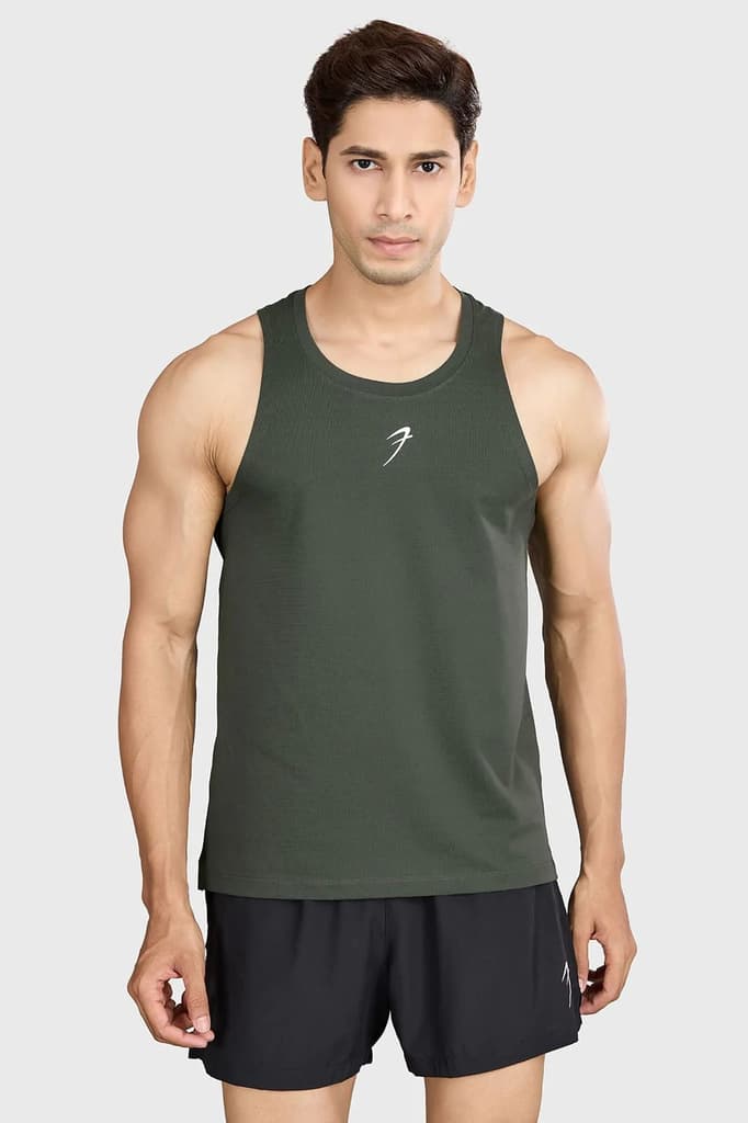Pulse Running Tank Olive — S