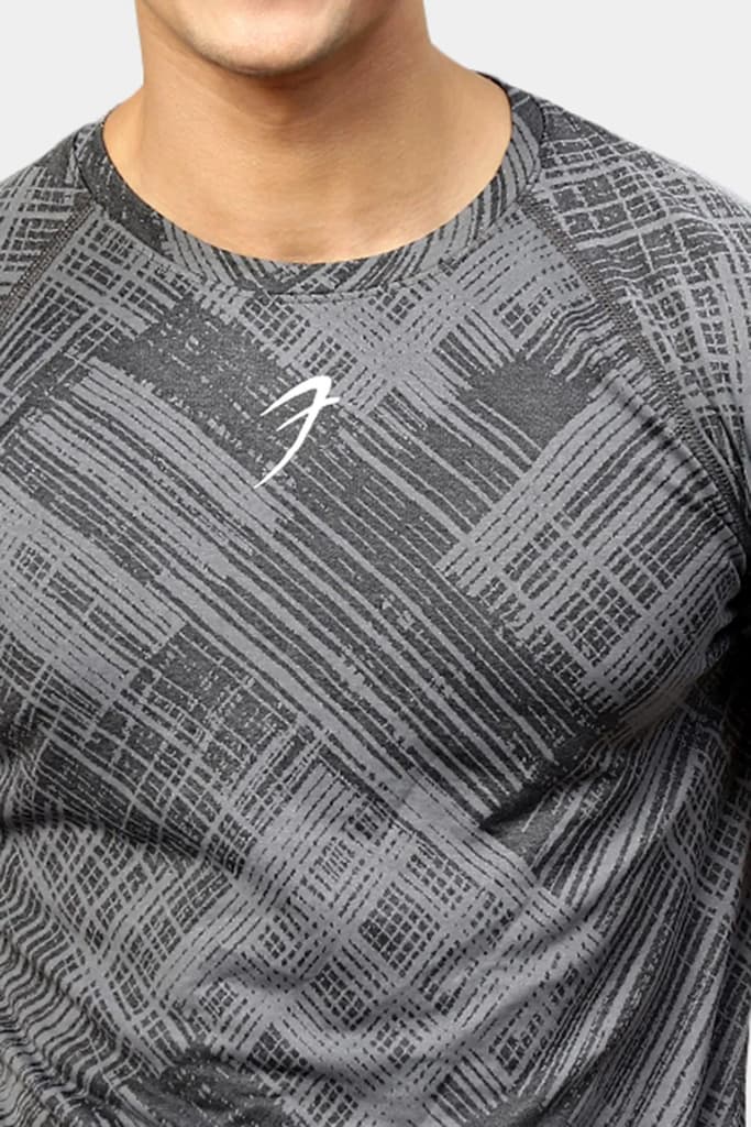 Ozone Jacquard T-shirt Coal — photo 3