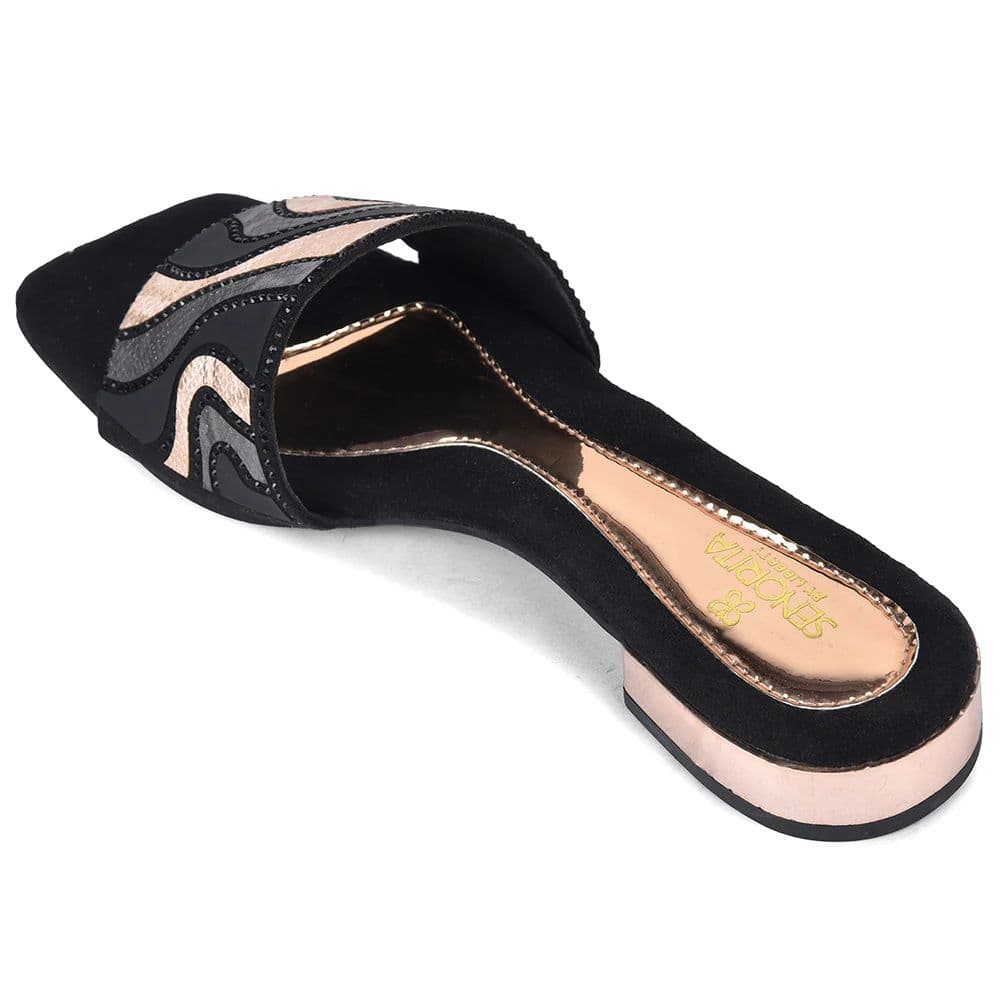 Senorita STY-153E Black Casual Slip on Slippers for Women — photo 5