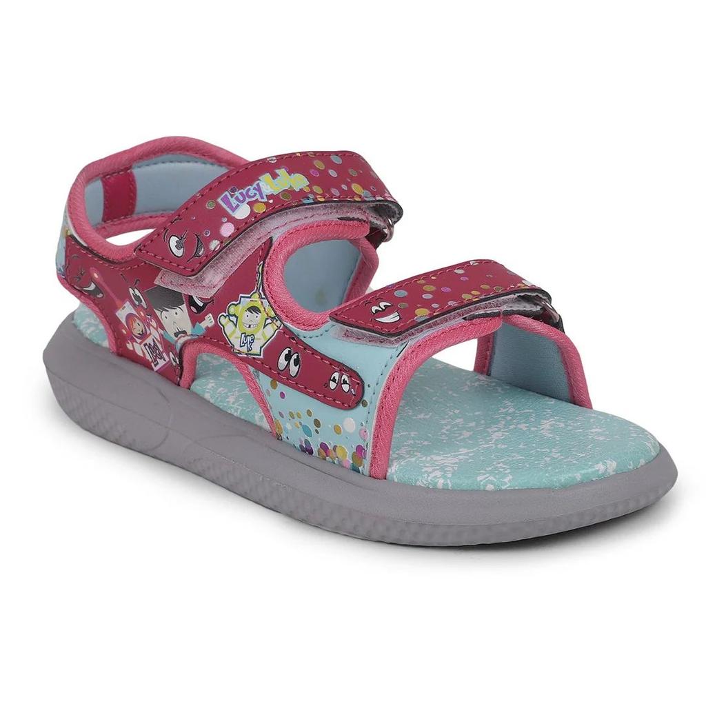 Lucy & Luke Pink Casual Sandal For Kids HIPPO-18 By Liberty