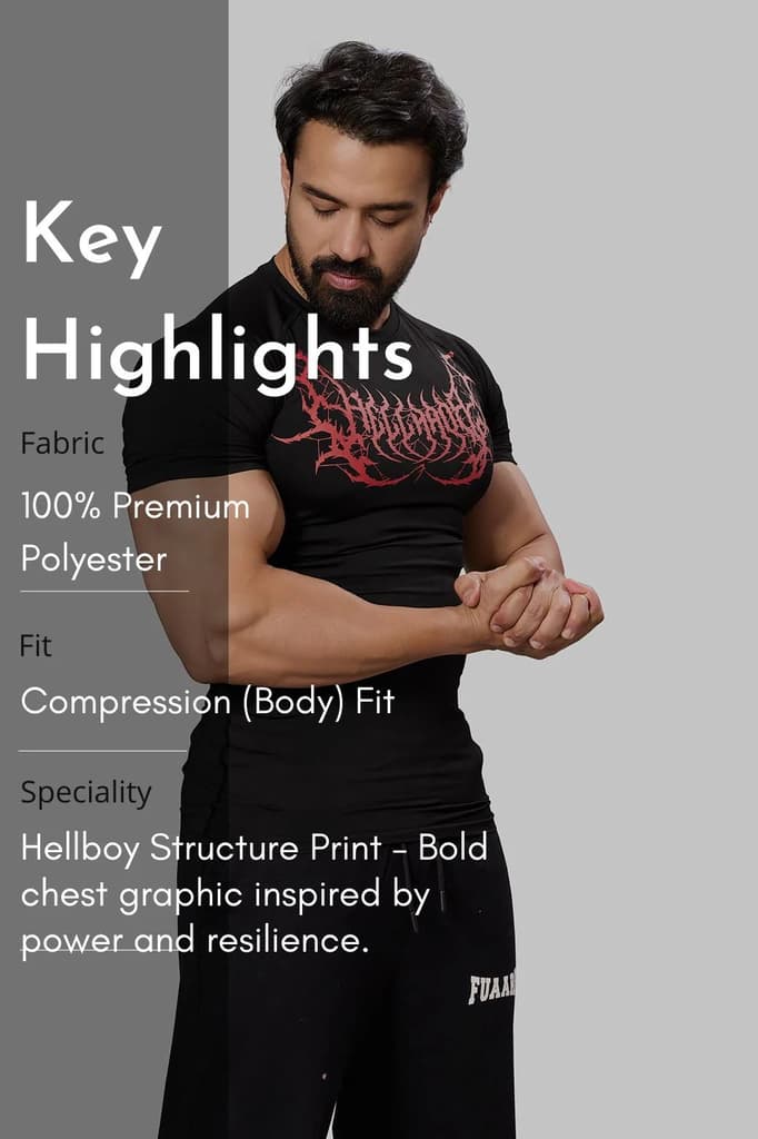 Hellborn Compression T-shirt Black/Red — photo 8