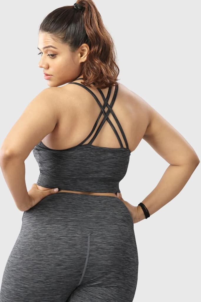 Essential Melange Sports Bra Grey — photo 5