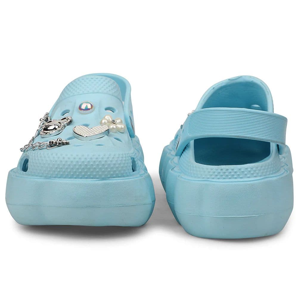A-HA Sky Blue Casual Sling Back Clogs For Women ZQ-SH-012 By Liberty — photo 6